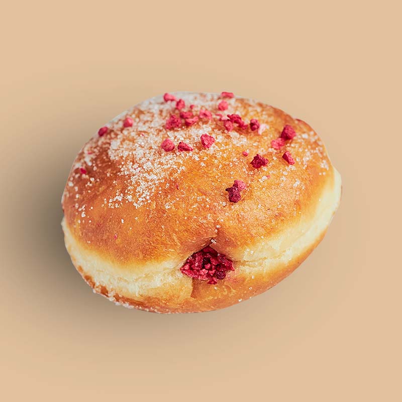 Raspberry Jam-Filled Doughnut